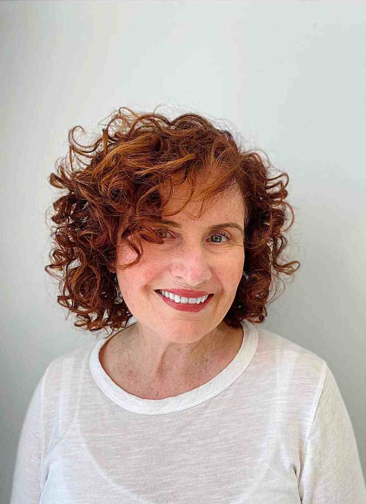 natural redhead curls for older women