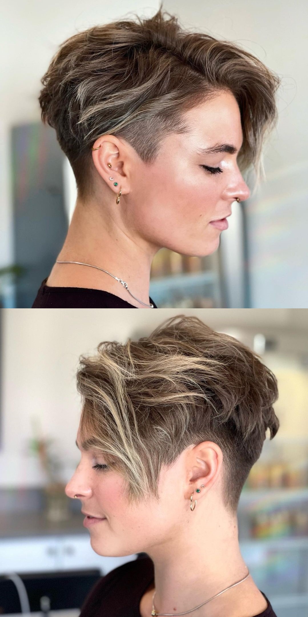 perfect thin hair pixie with an undercut