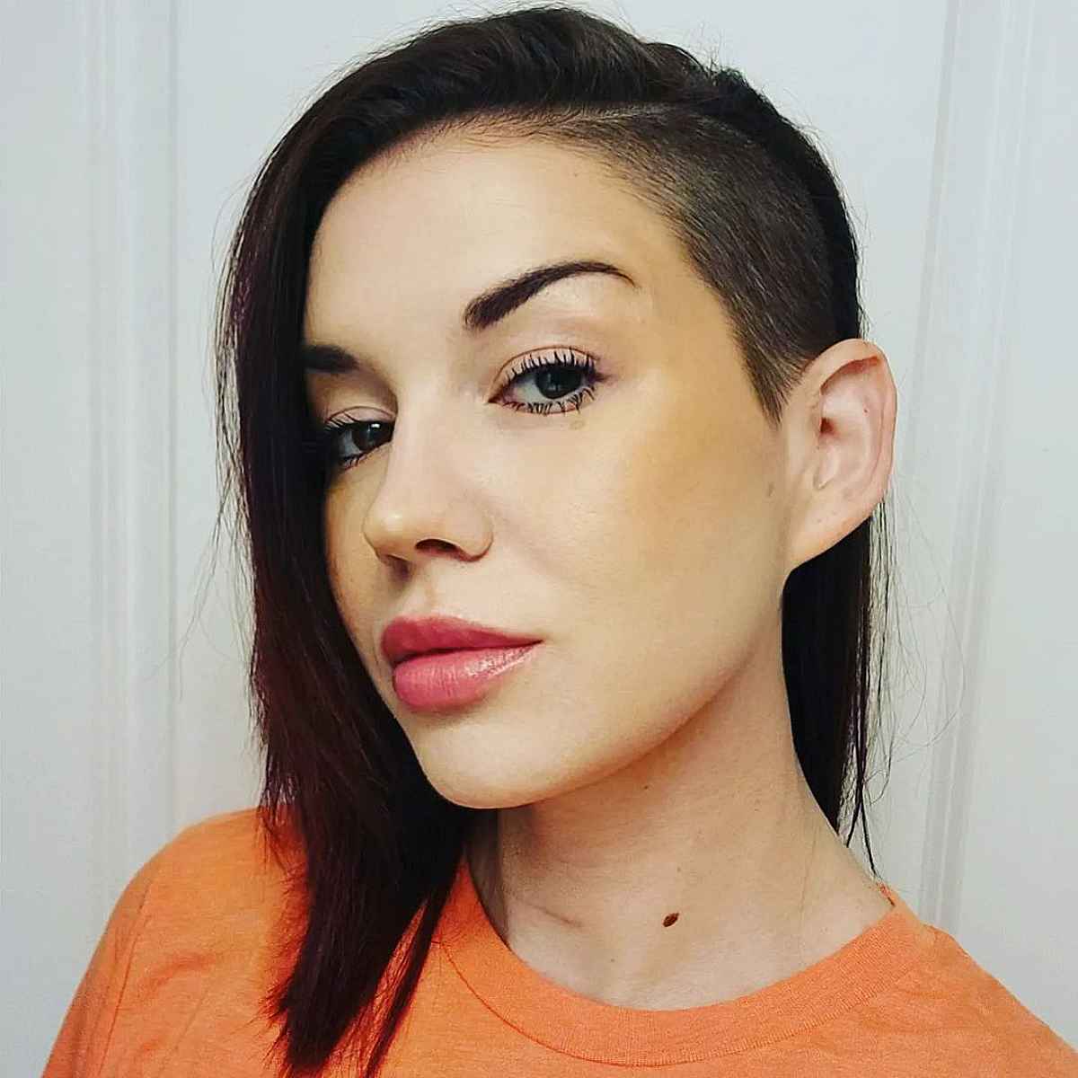 punk inspired medium length undercut hair for women