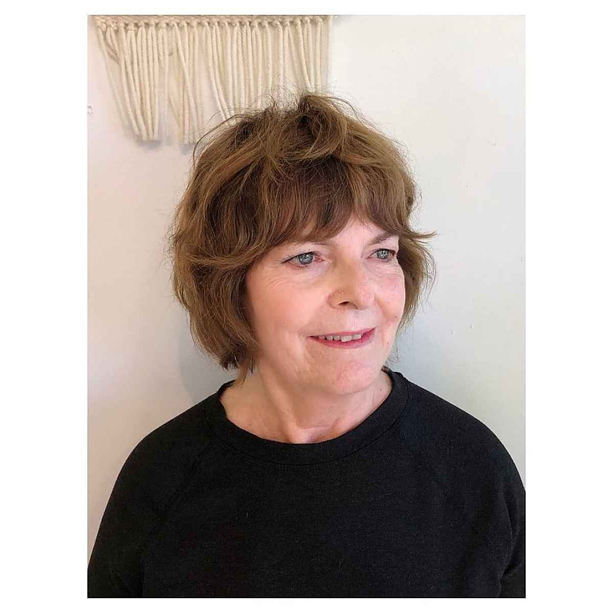 shaggy bob haircut for women over seventy
