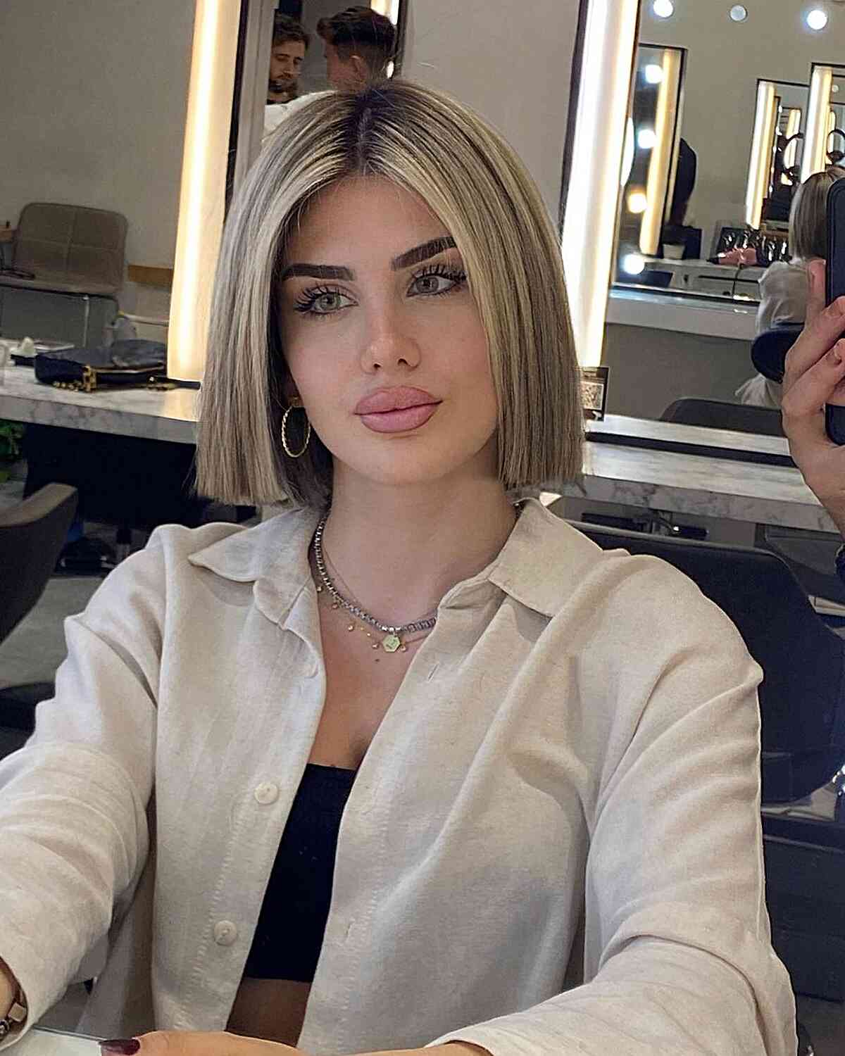 short length square bob slob cut