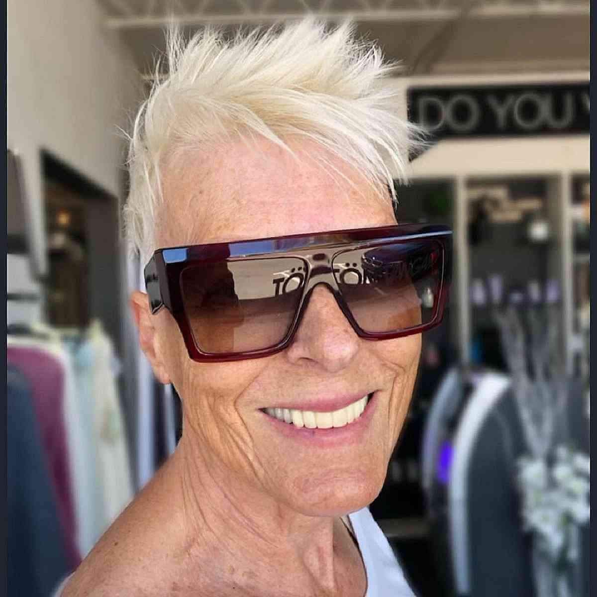 short spiky hair for women 70 and up