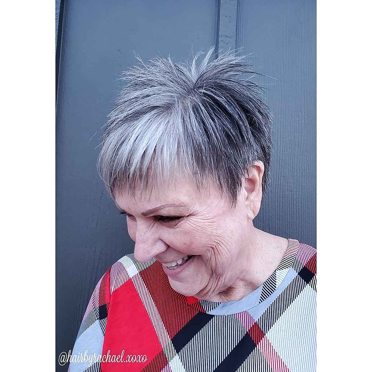 short spiky pixie cut for a woman over 70