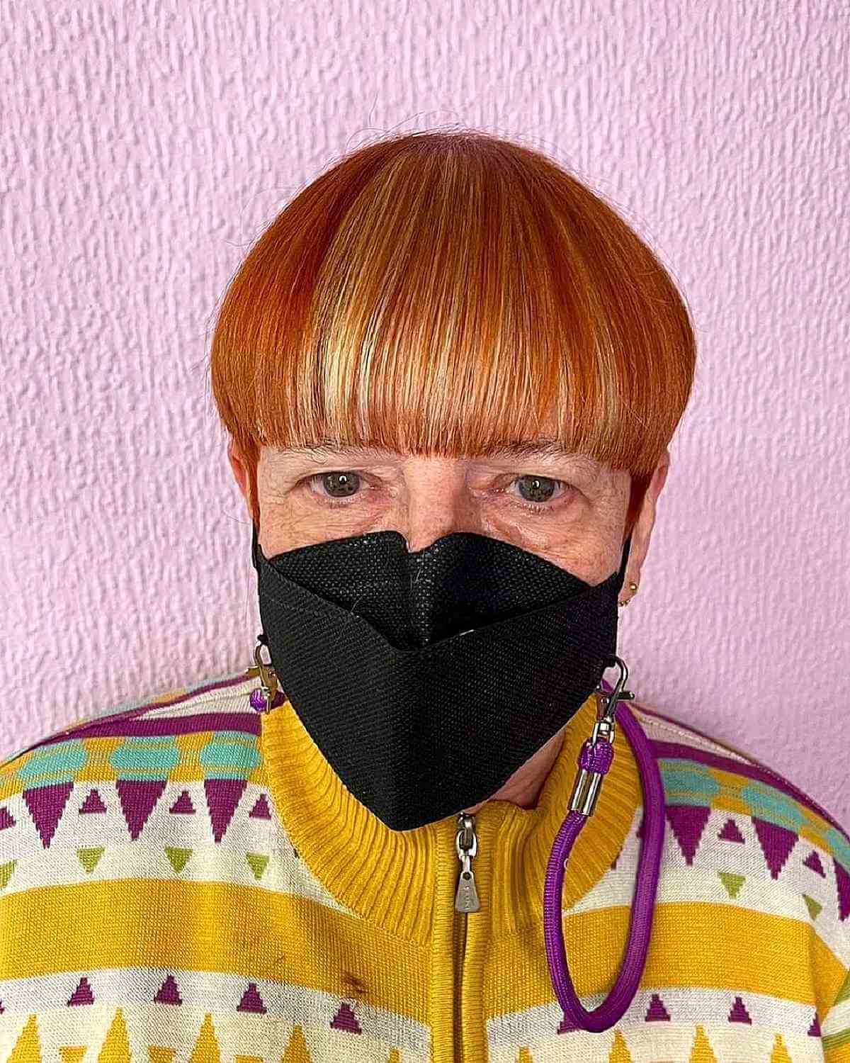 sleek bowl cut for ladies 70 and older