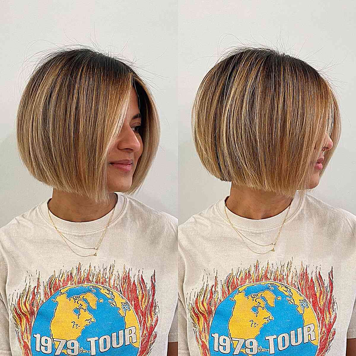 slightly graduated slob cut