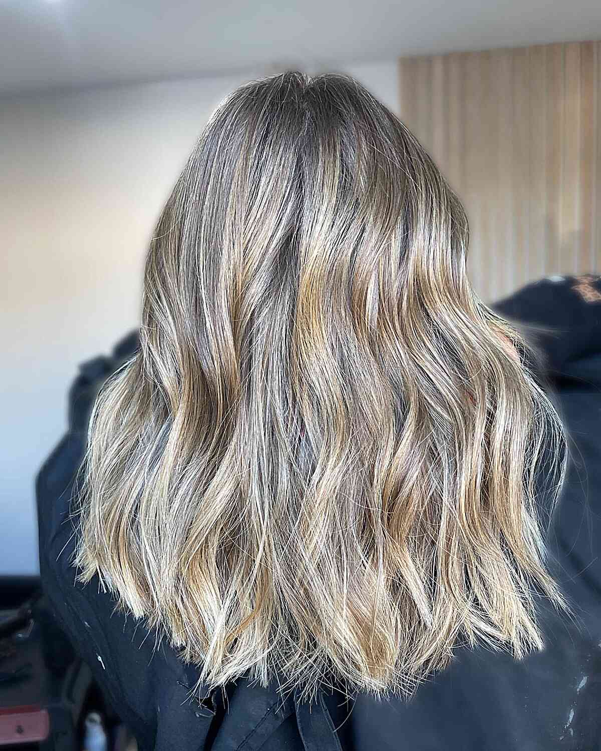 soft dirty baby blonde balayage