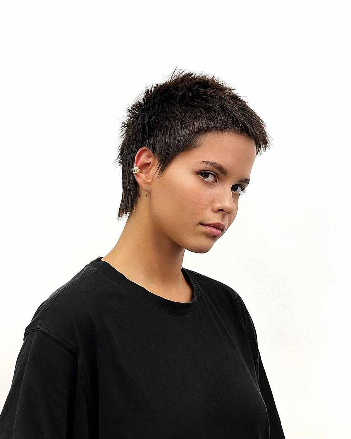 super short androgynous pixie for girls