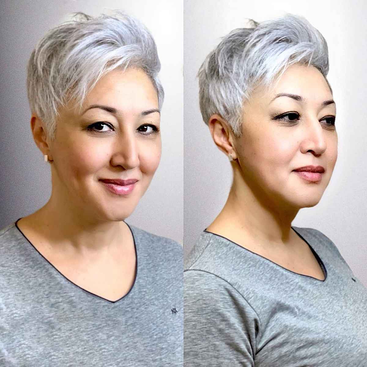 textured pixie cut for women over 40 with fine hair