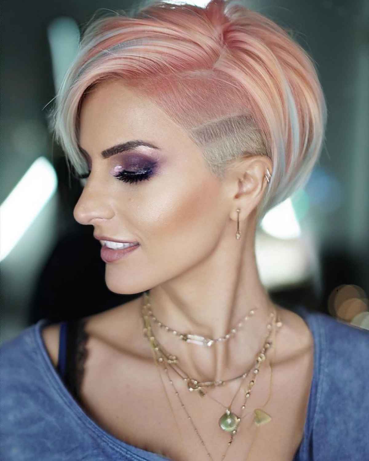 two toned graduated pixie bob with an undercut