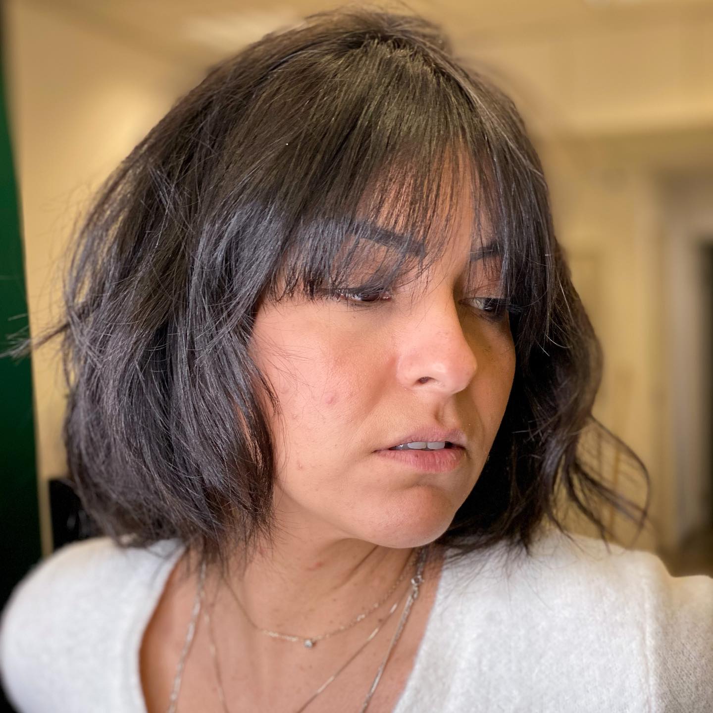 Bob Hair With Peek A Boo Bangs