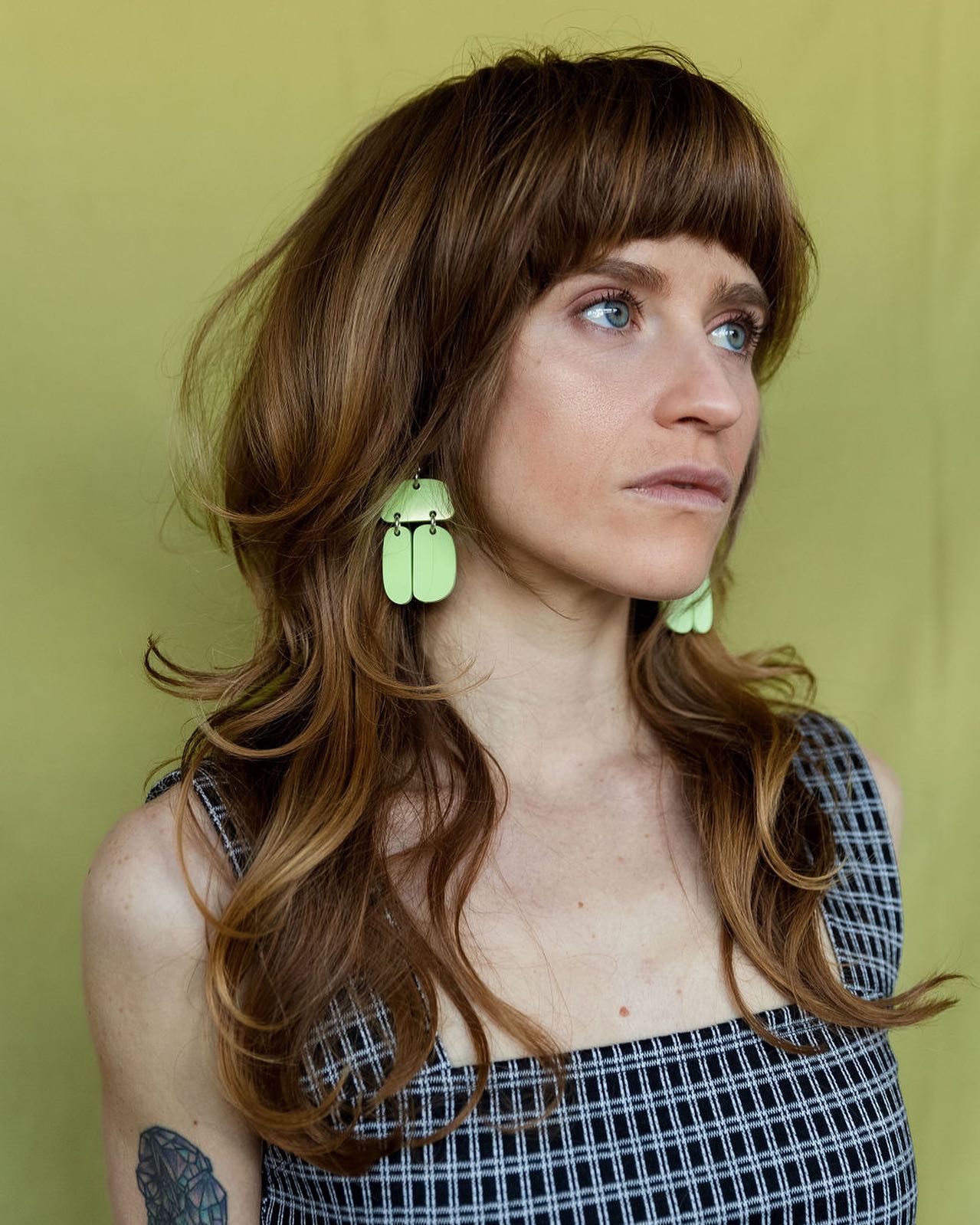 Brown Hair With Peek A Boo Bangs