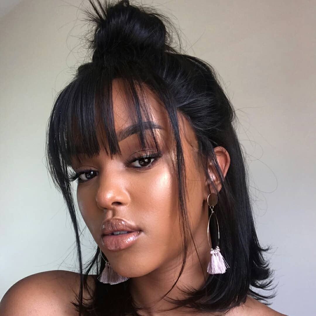 Chic Peek A Boo Bangs Hairdo