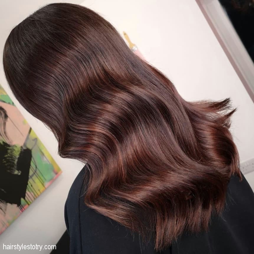 Elegant Warm Brunette Hair Color
