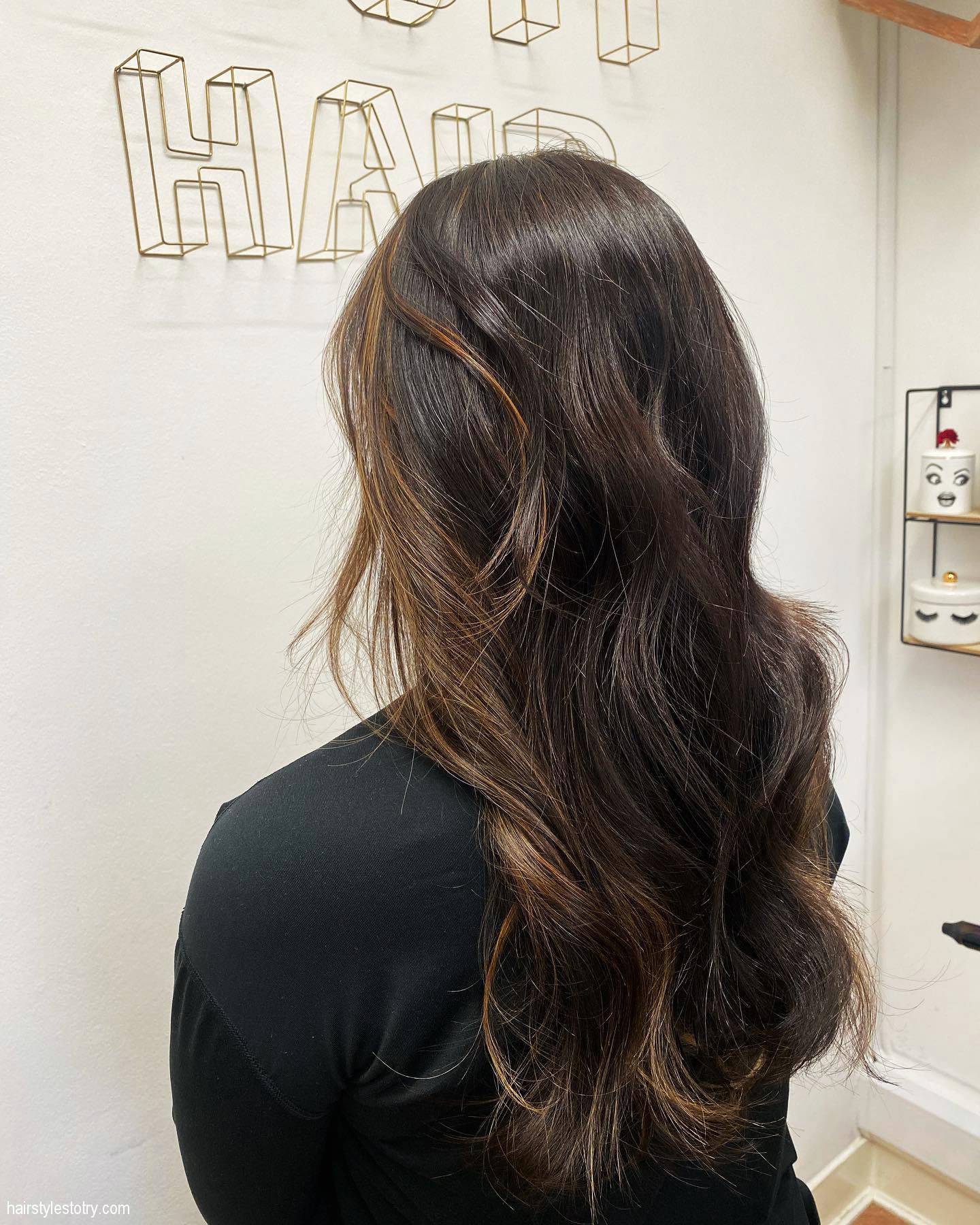Fluffy Warm Brunette Hair Color