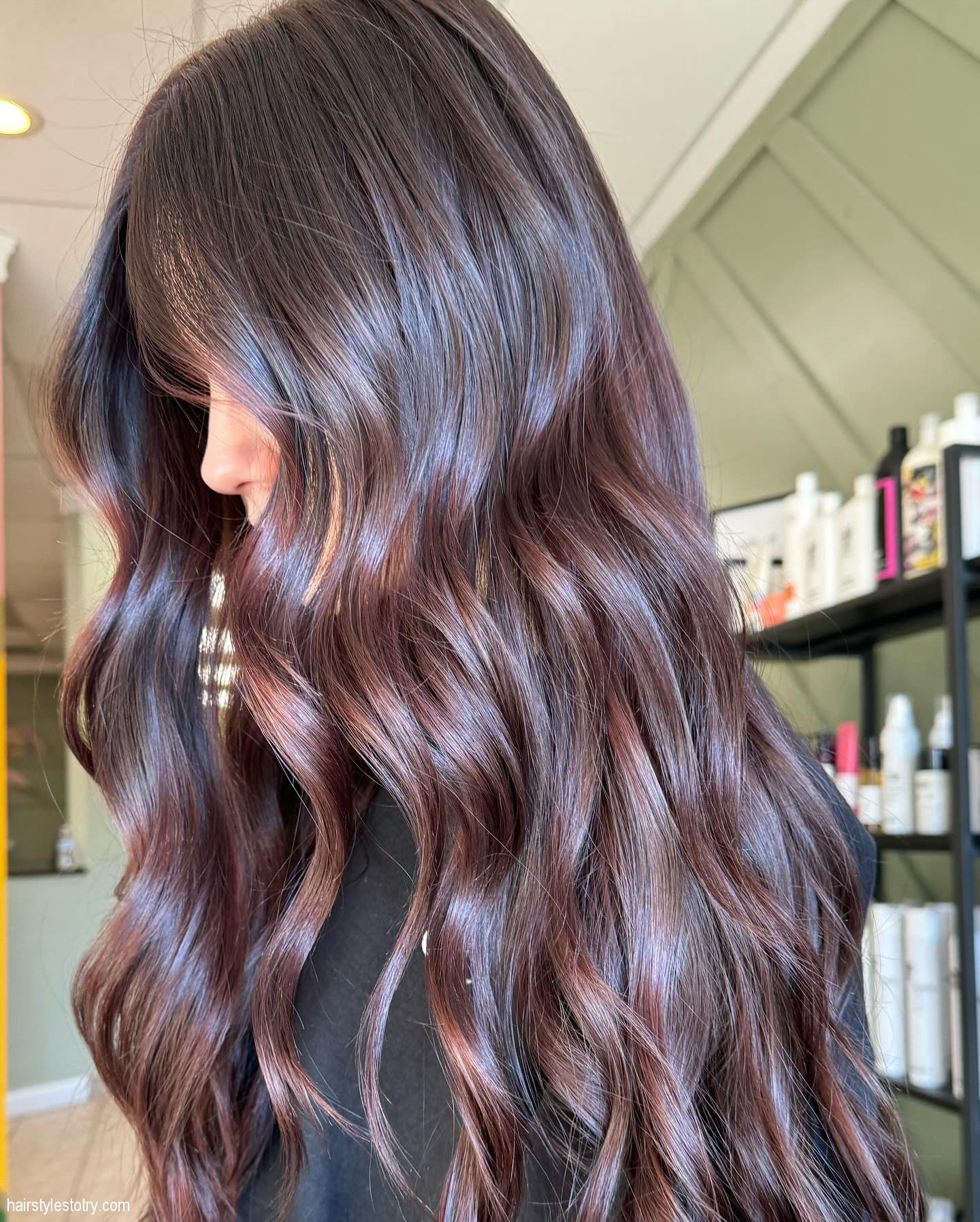 Long Warm Brunette Hair Color For Ladies