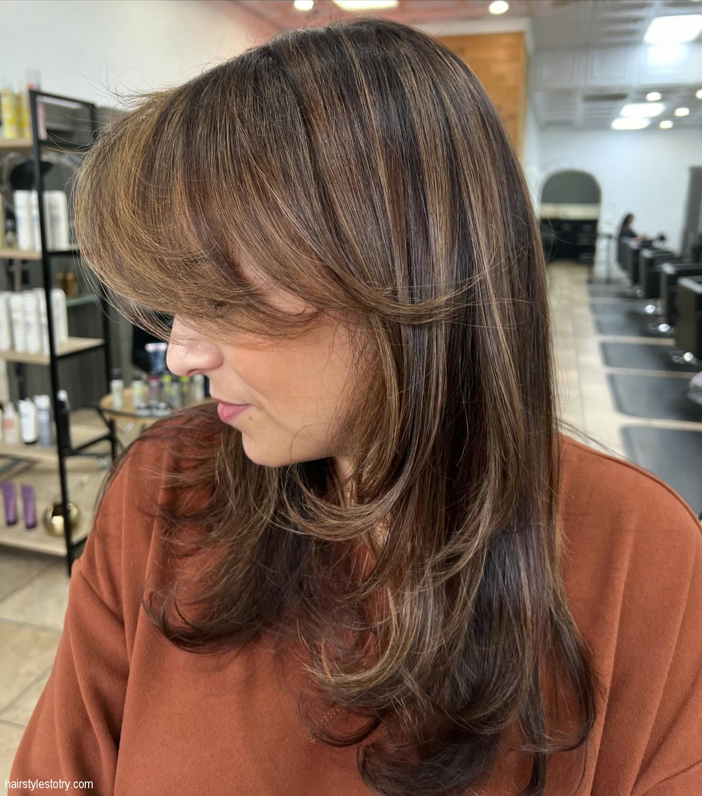 Warm Brunette Hair Color Straight Look