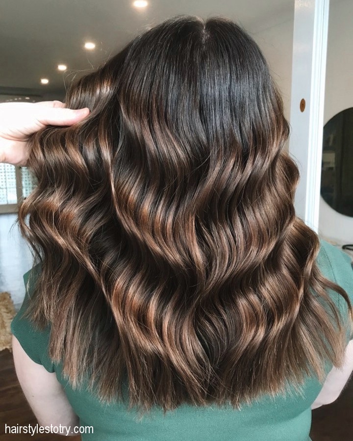 Warm Brunette Hair Color With Highlights