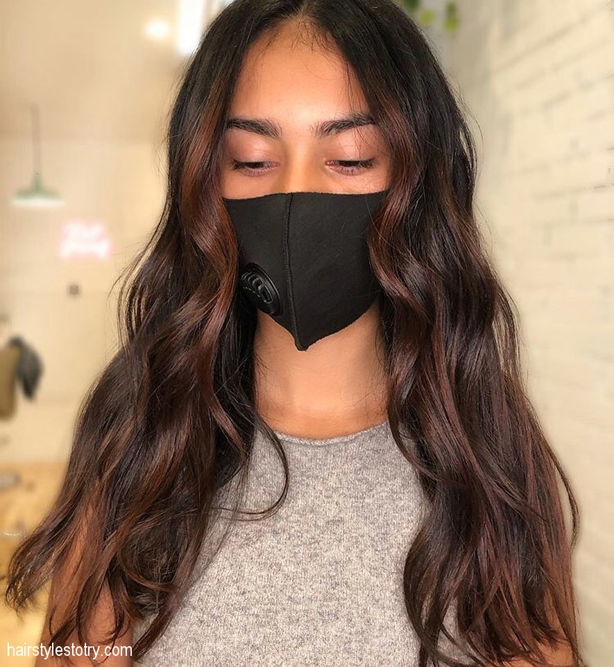Wispy Dark Warm Brunette Hair Color