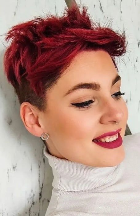Edgy Pixie with Layered Top