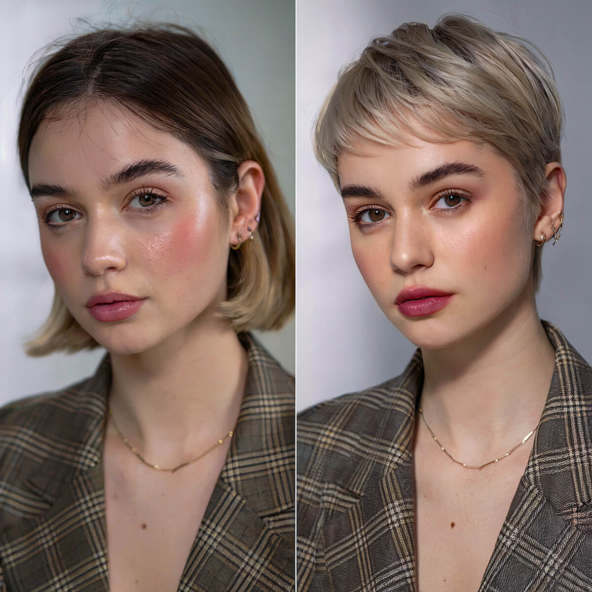 a classic short pixie haircut