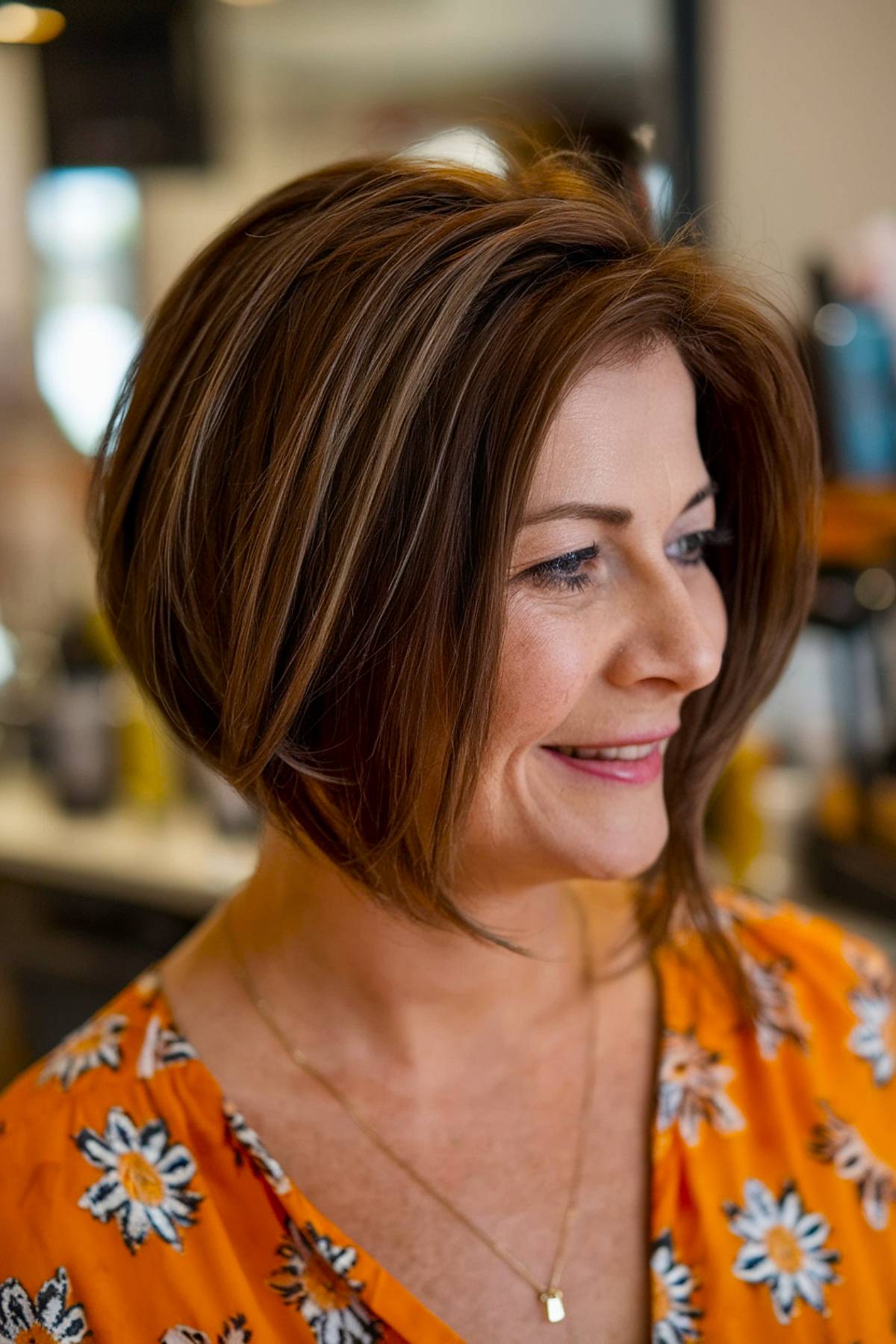 angled bob fine hair over 40