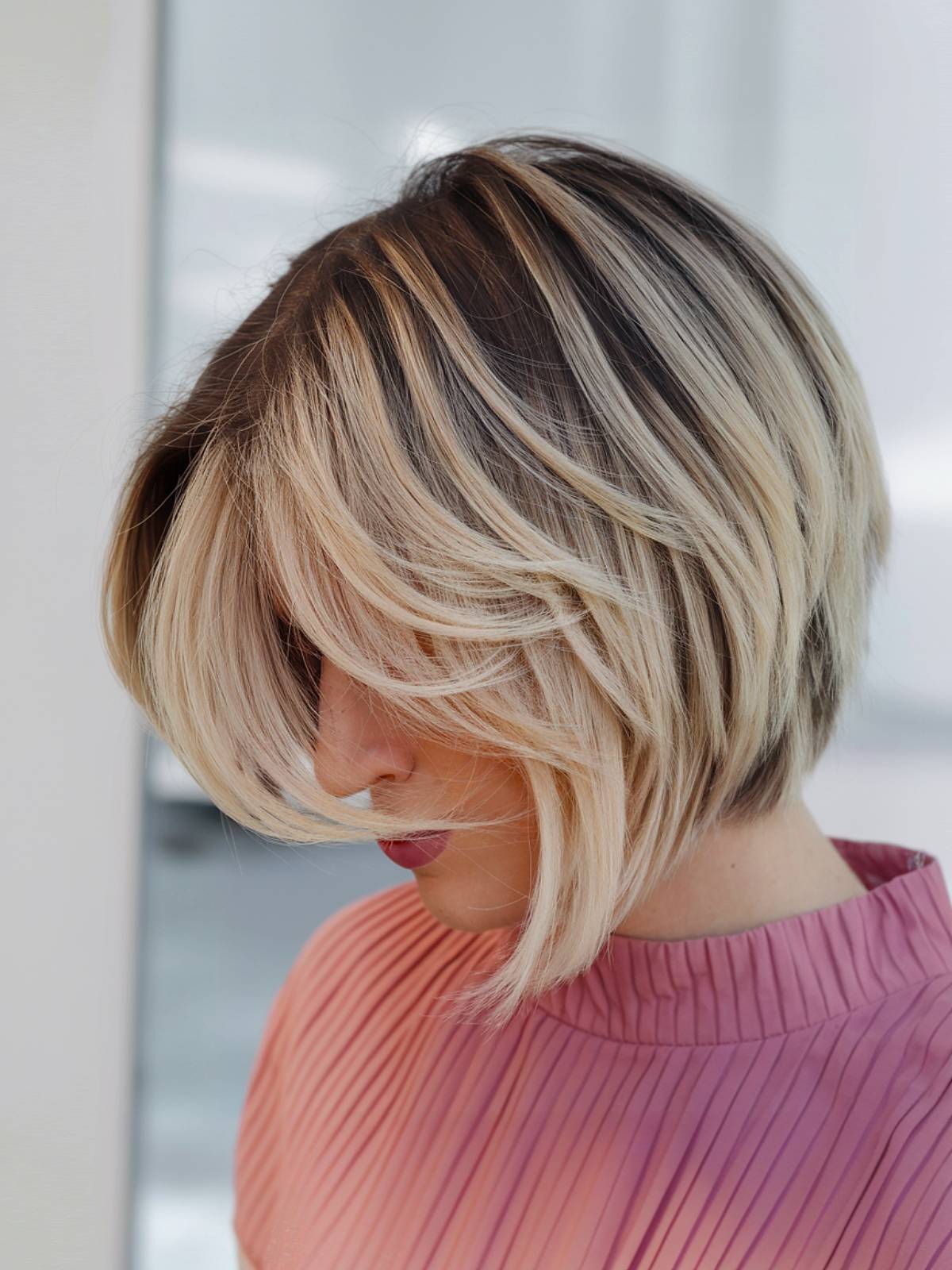 balayage hair color idea short hair bobs