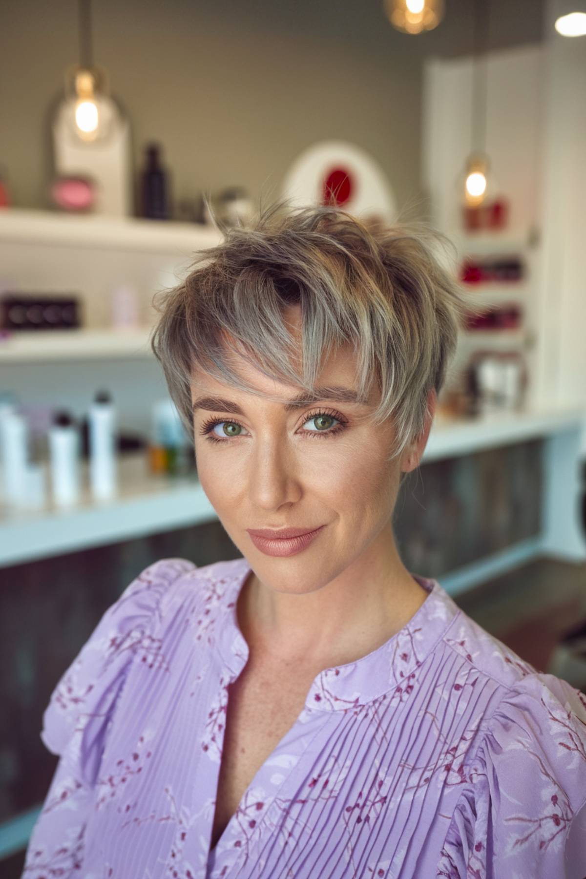 choppy messy pixie haircut thick hair