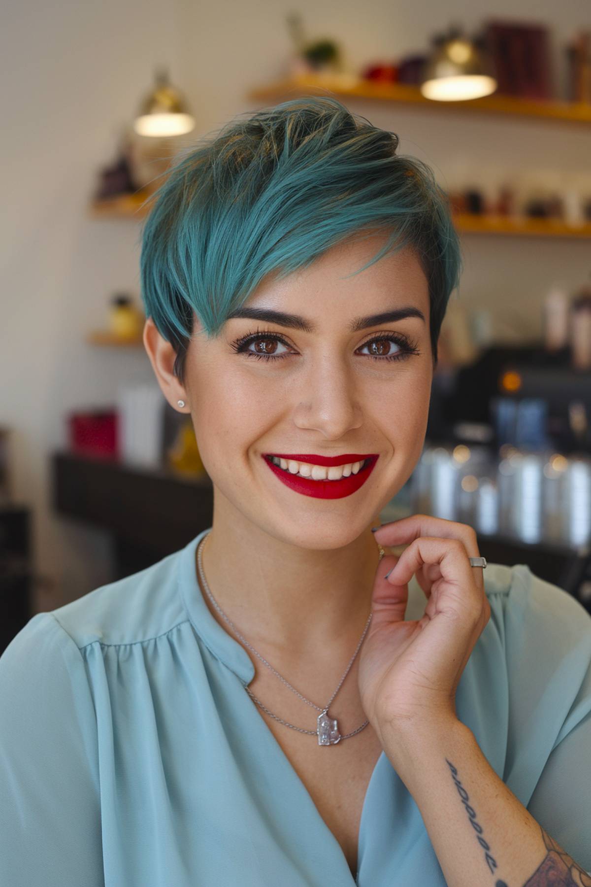 edgy short pixie haircut thick hair
