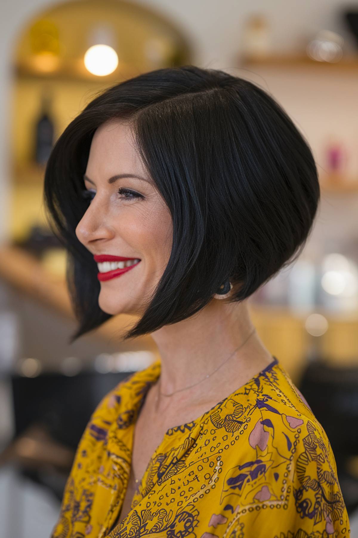 inverted angled bob over 40