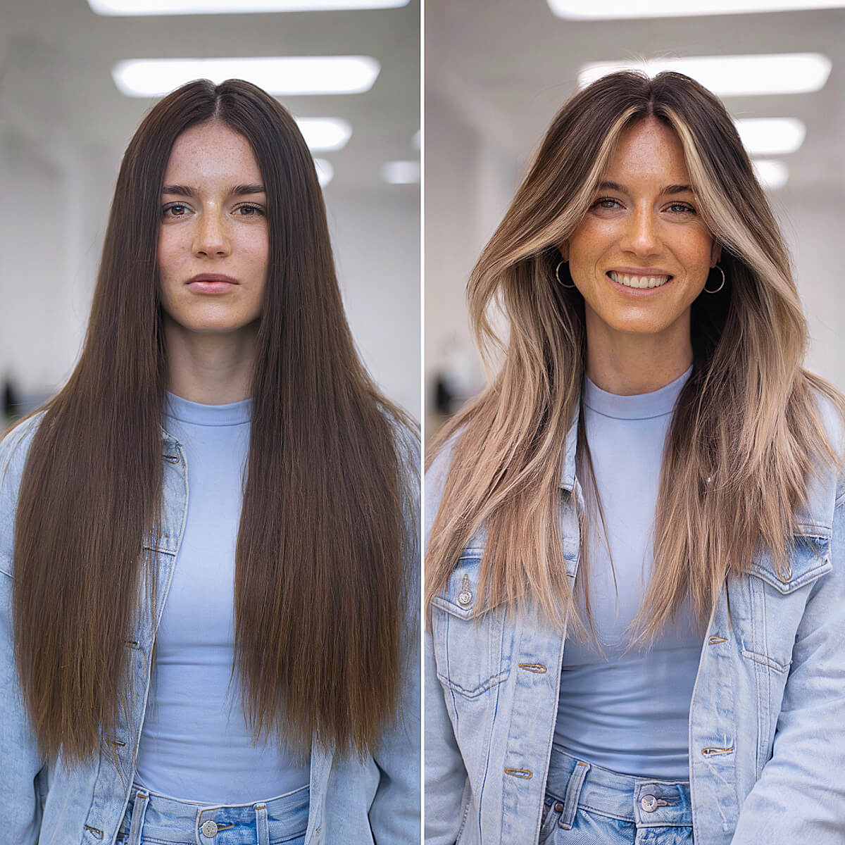 long shag fine straight hair