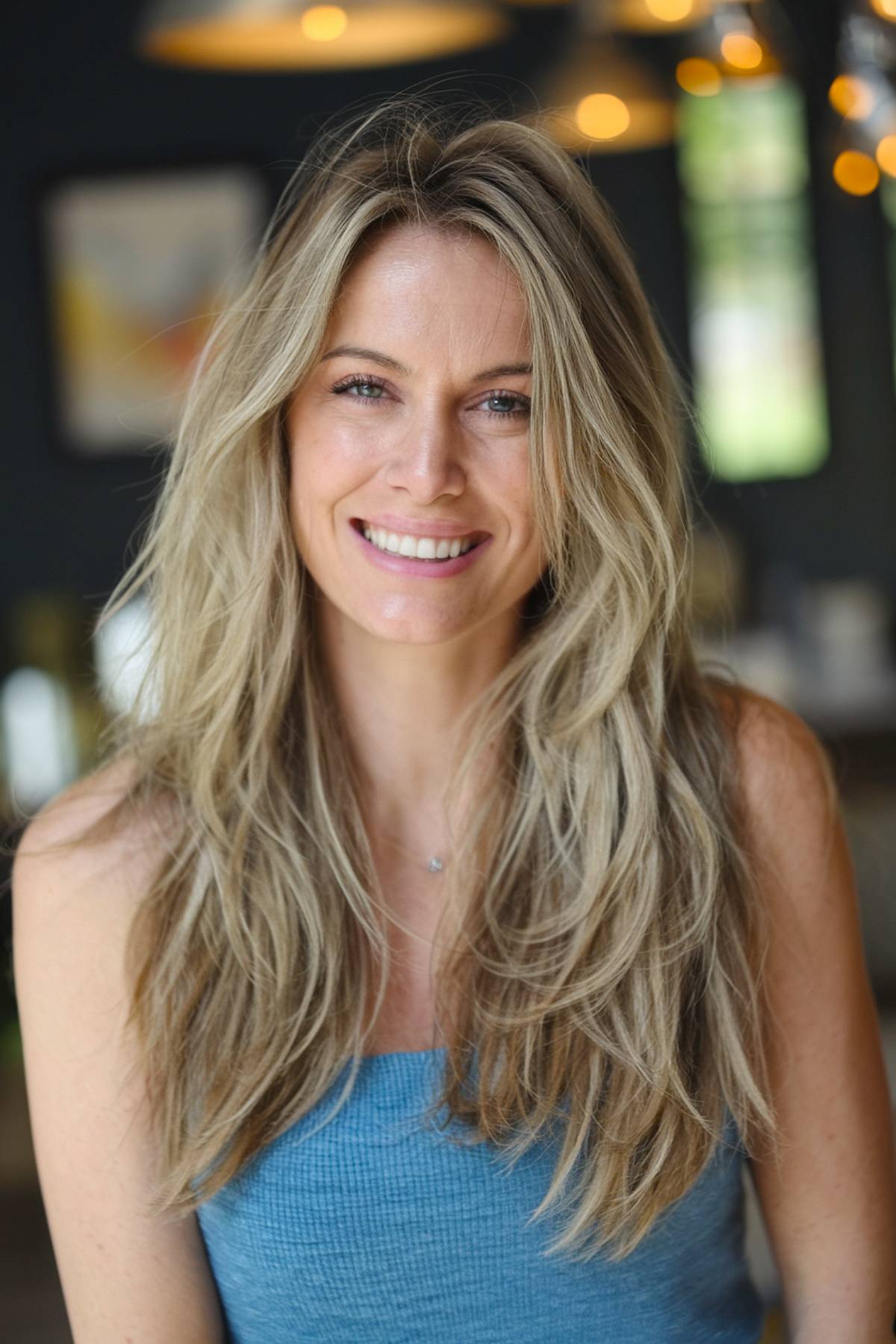 long shag haircut fine hair long face shapes