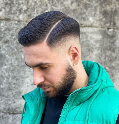 mens zero fade side part haircut 500x519