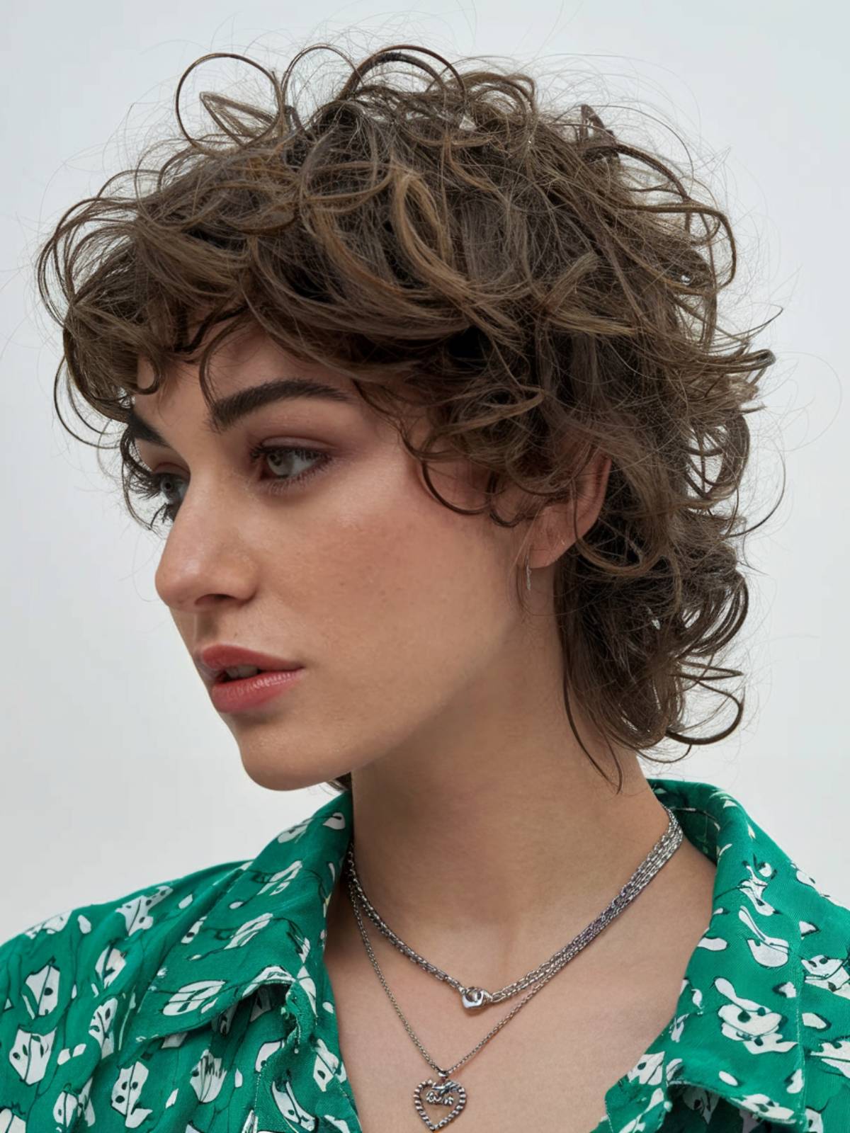 short shaggy mullet for women curly hair