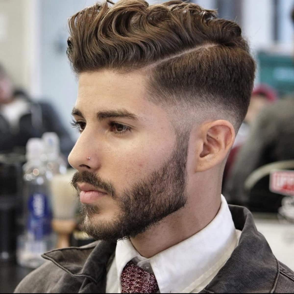 side part style for wavy hair