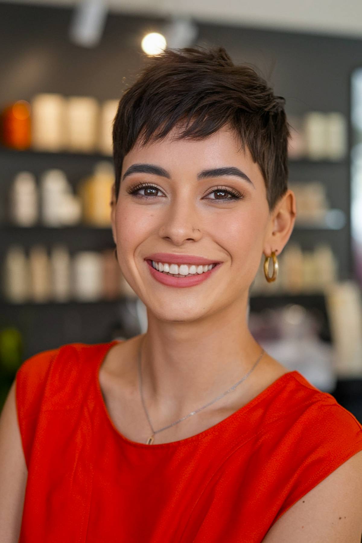 super short pixie haircut