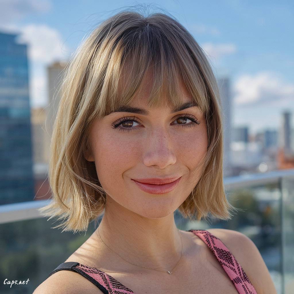 fringe bangs for oval face shape