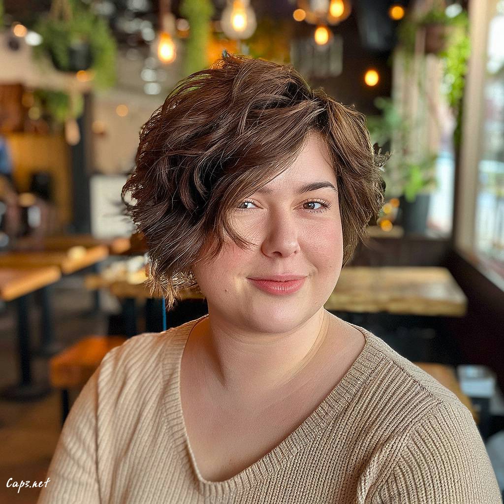 pixie bob cut chubby face
