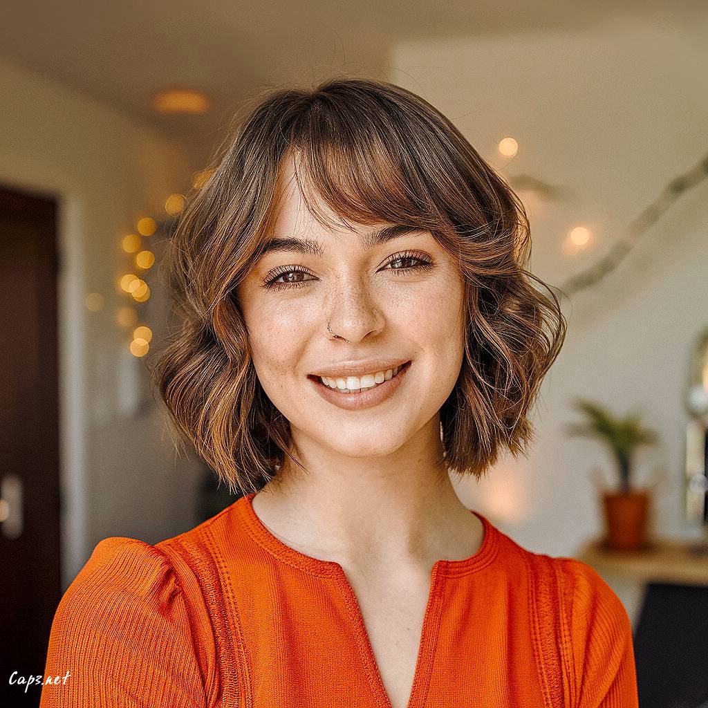 side bangs for oval face