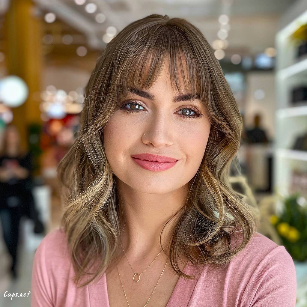 soft wispy curtain bangs for oval face