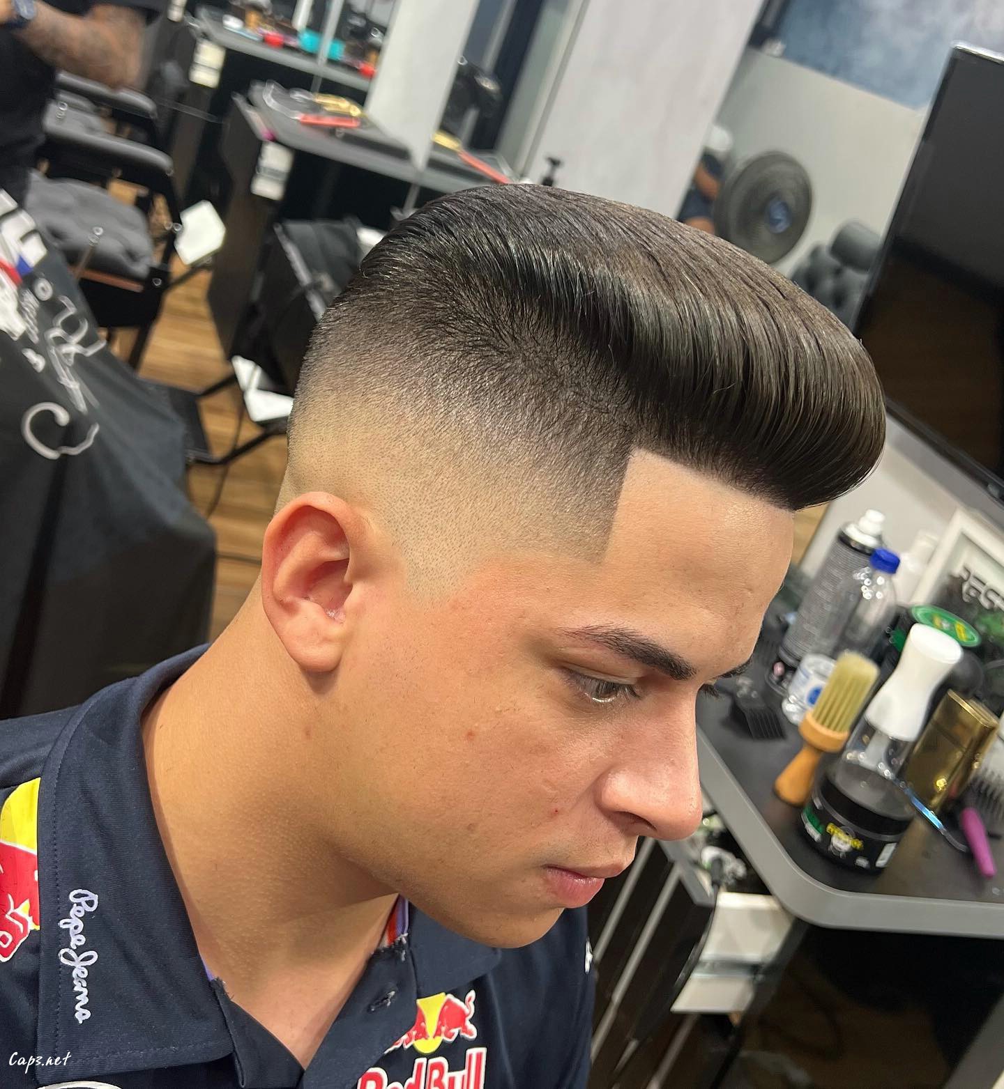 Flat Top Pompadour Hairdo