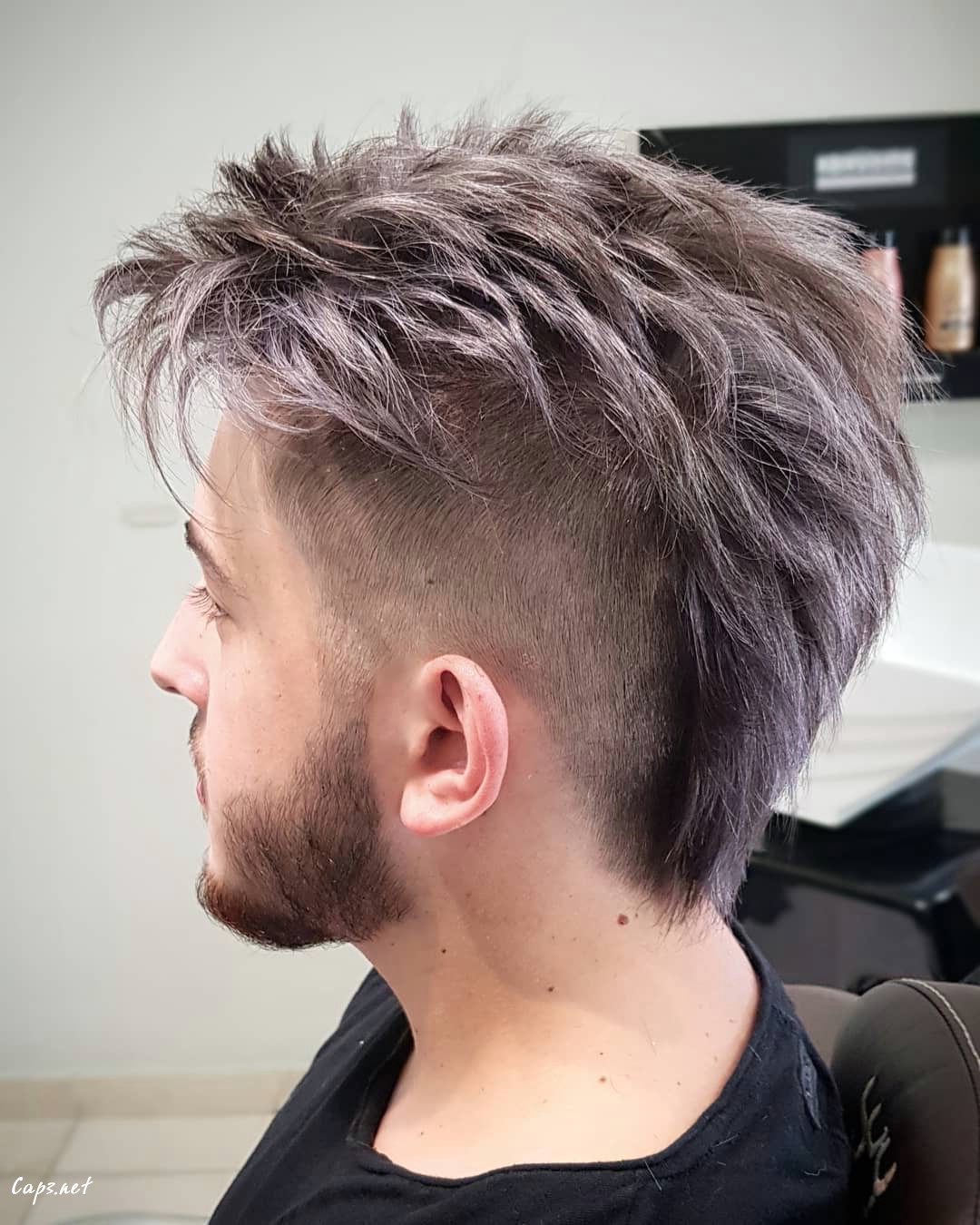 Icy Grey Mohawk Hair