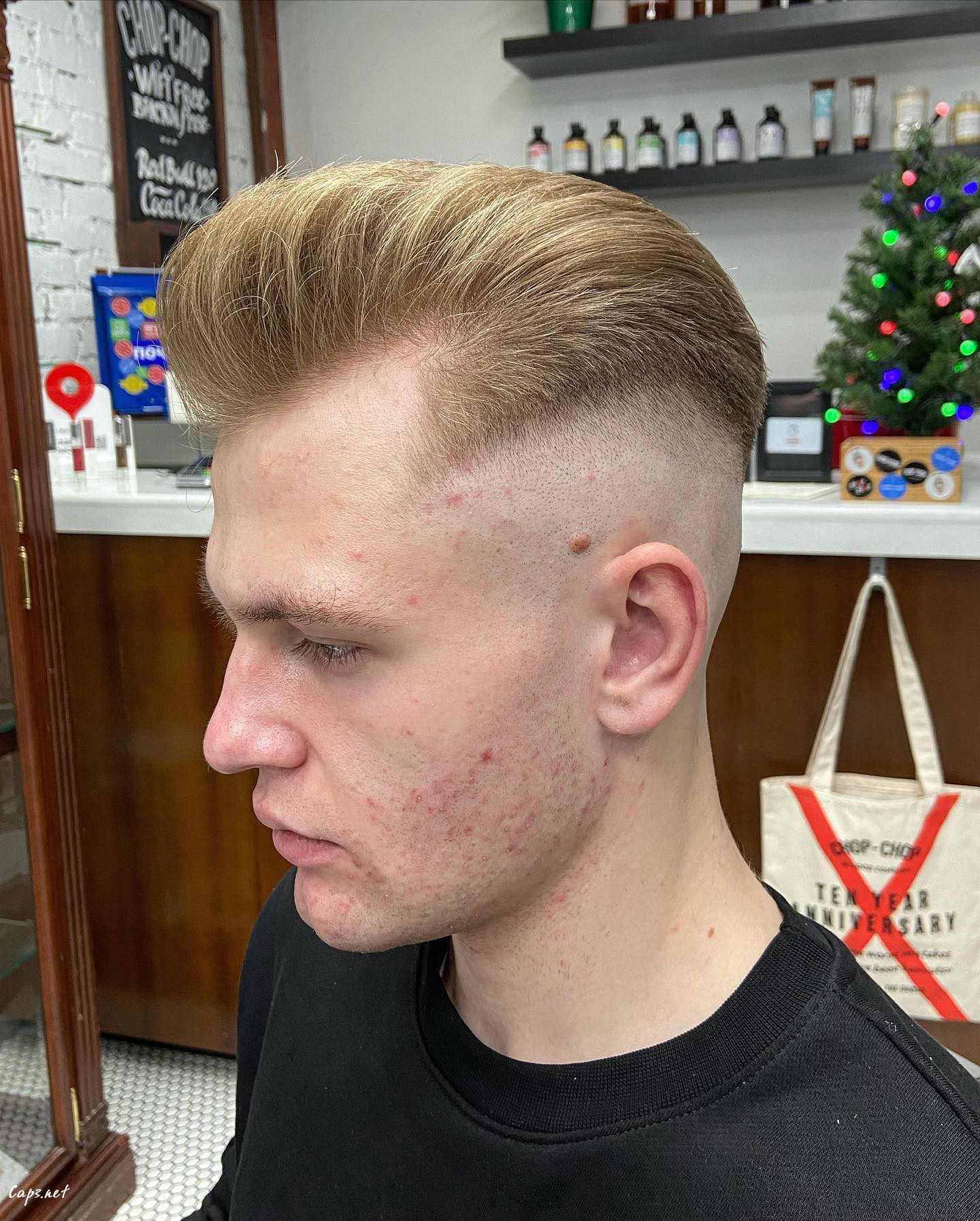 Light Blonde Pompadour Hair