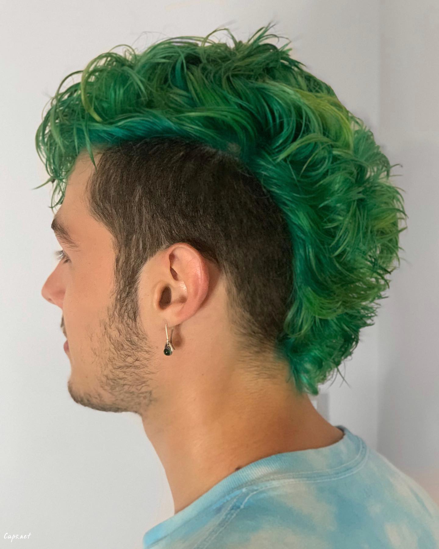 Punk Rock Green Mohawk Hair