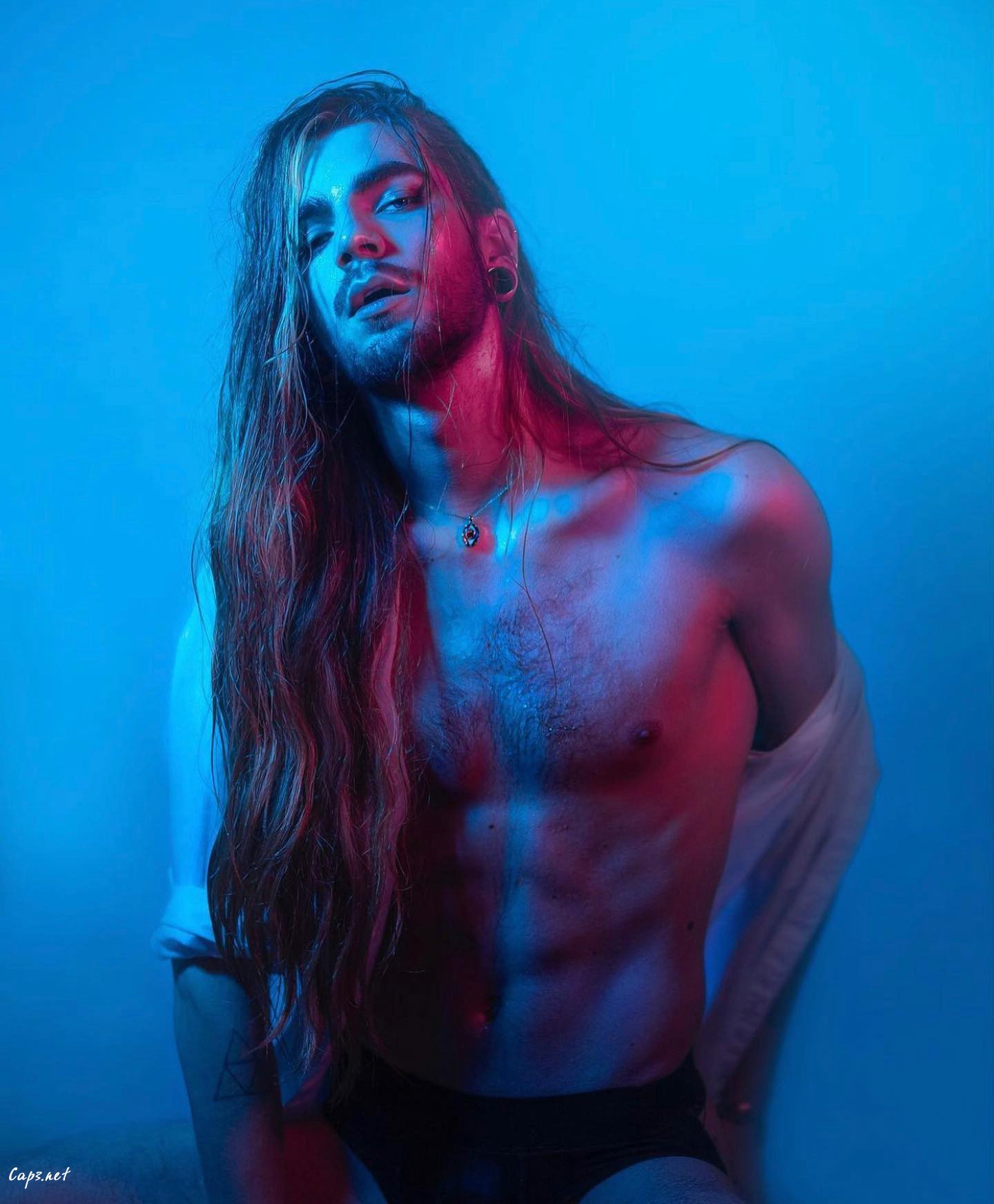 Side Swept Long Hair For Guys