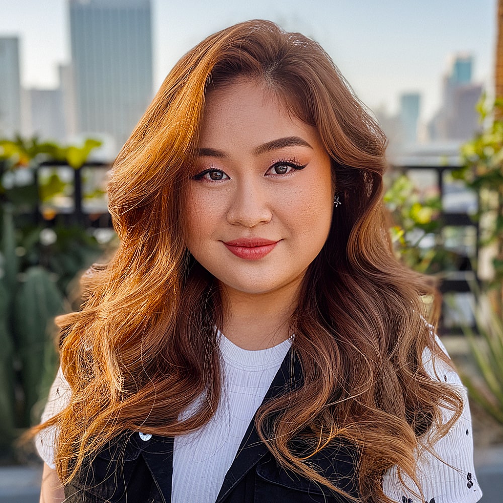 long haircut with layers volume round face