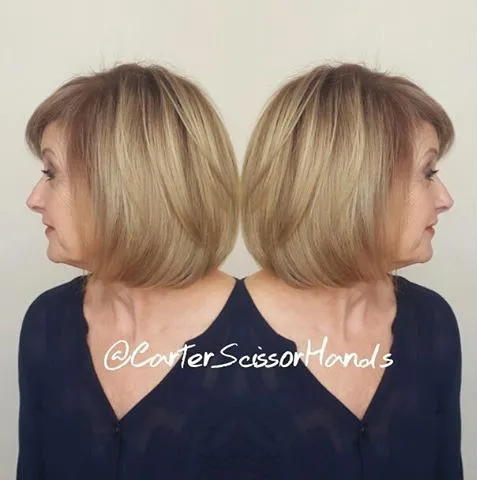 Full bob with side bangs