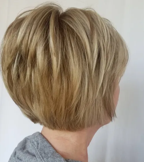 Nape length tapered cut